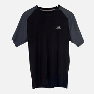 Adidas Men's Size Medium Tennis Climalite Tee Jersey Black and Grey